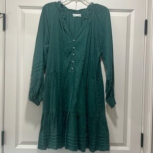 Anthropologie•size L•green dress